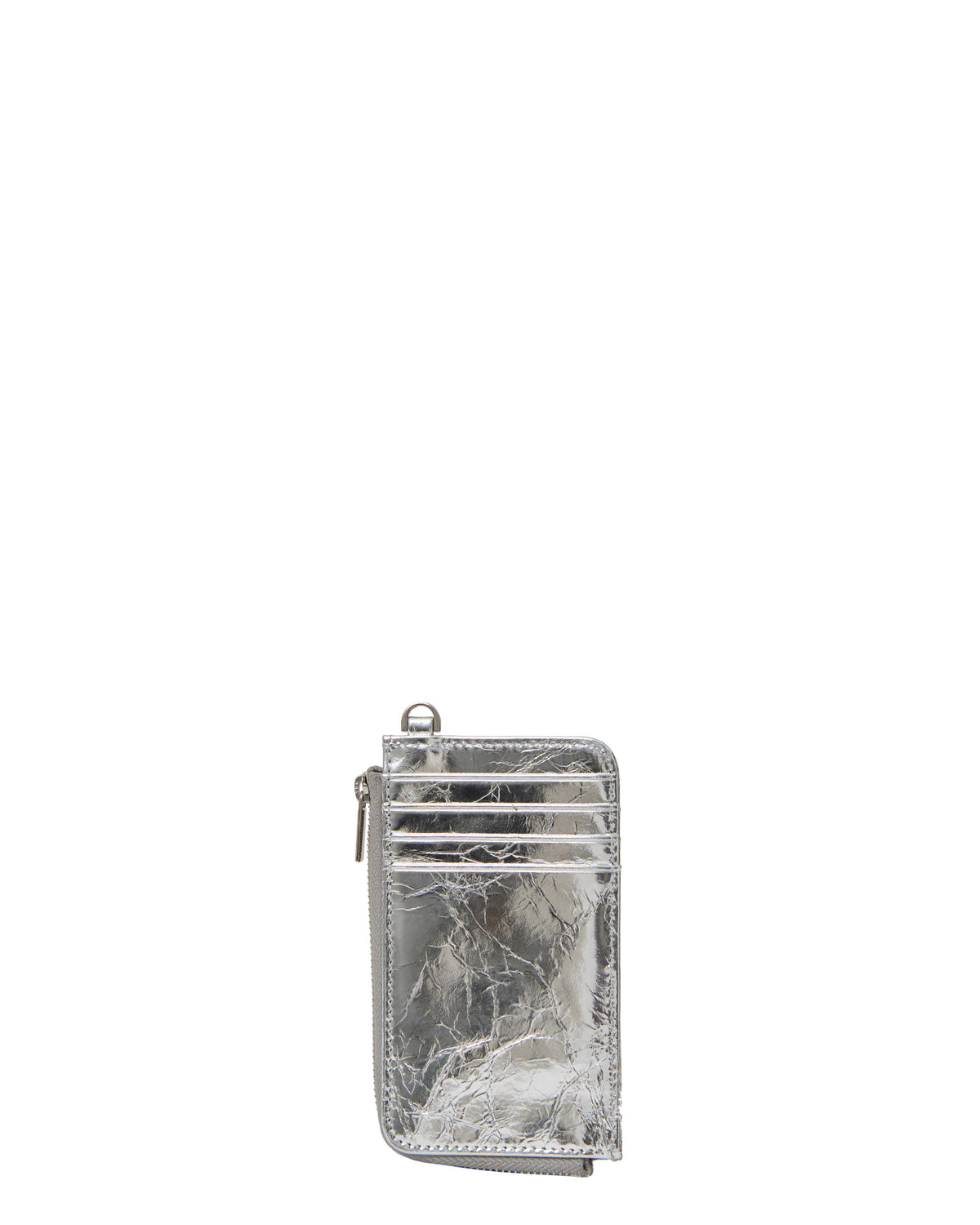 Winona Card Holder Silver Crinkle