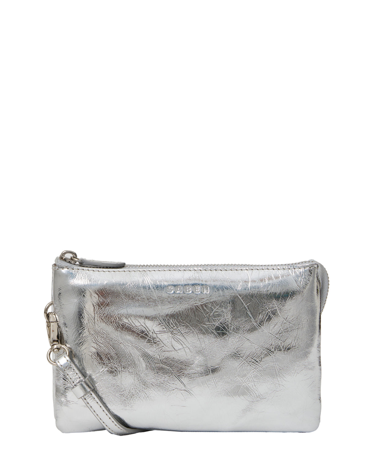 Tilly Crossbody Silver Crinkle