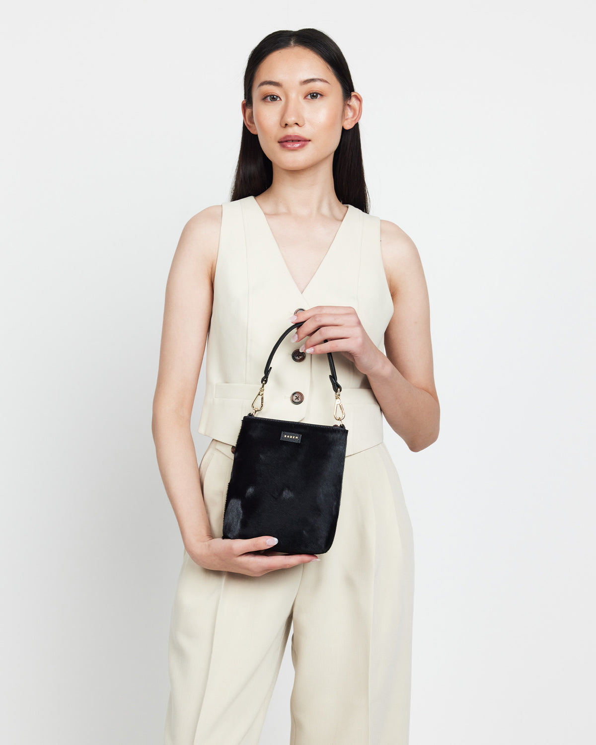 Coco Mini Bag Black + Black Hair Calf